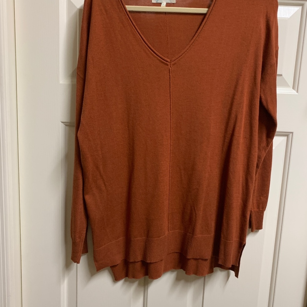 Grace and Lace Everyday Sweater Whiskey Color